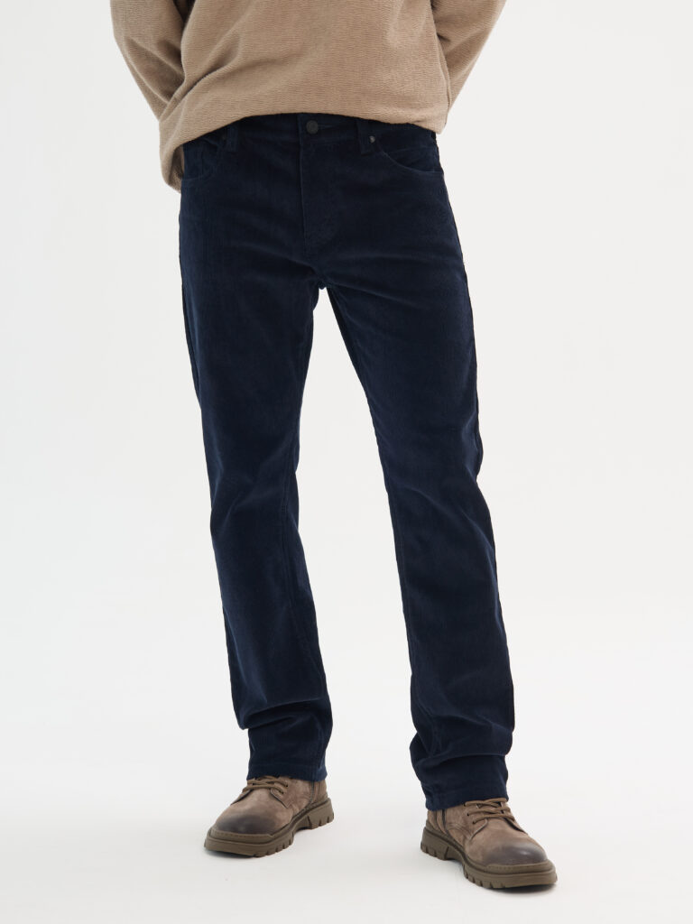 брюки мужские утепленные темно-синие 1