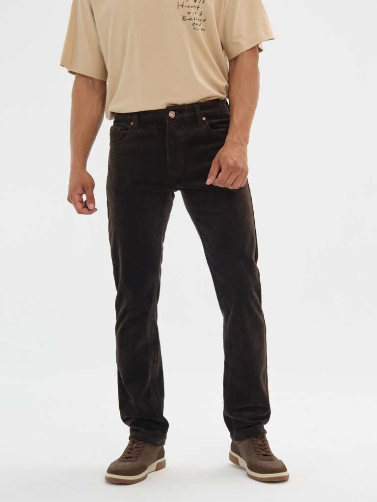 брюки мужские утепленные темно-коричневые 1