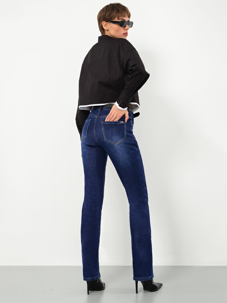 джинсы женские утепленные темно-синие 6