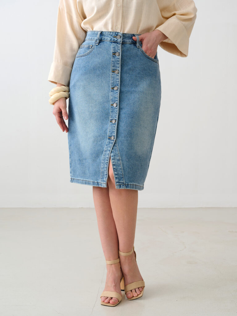 юбка джинсовая голубая 1