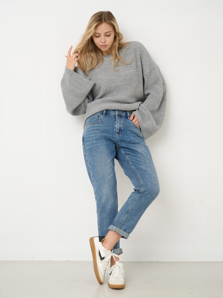 джинсы женские серо-голубые 1