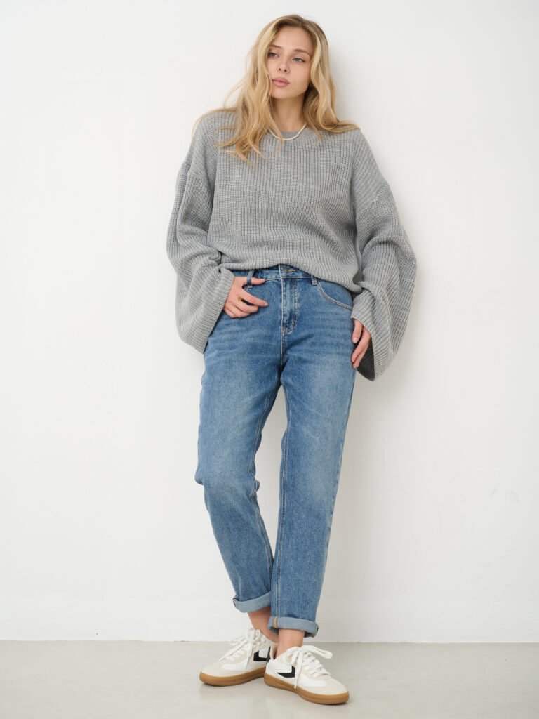 джинсы женские серо-голубые 7