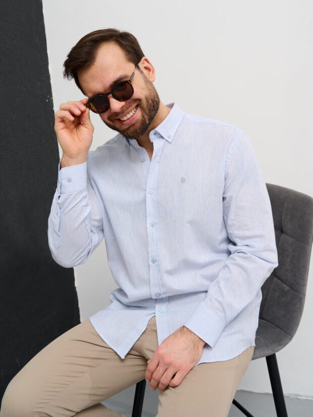 bochetti tca 6012 duzlila l16 Голубой Рубашка мужская