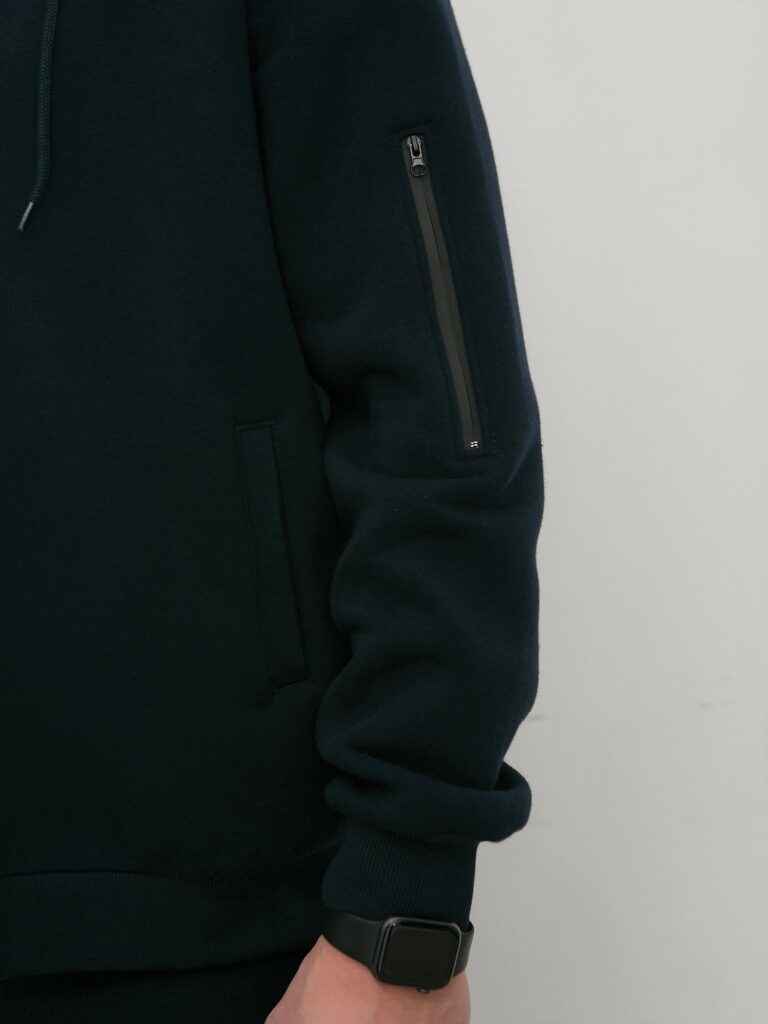 толстовка мужская утепленная синяя 5