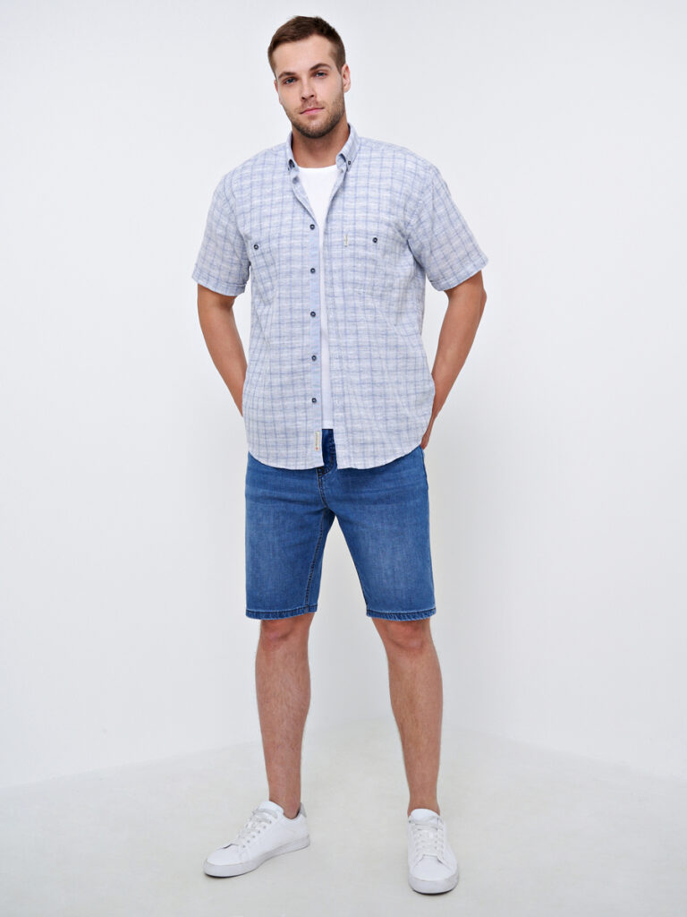 шорты мужские светло-синие 2