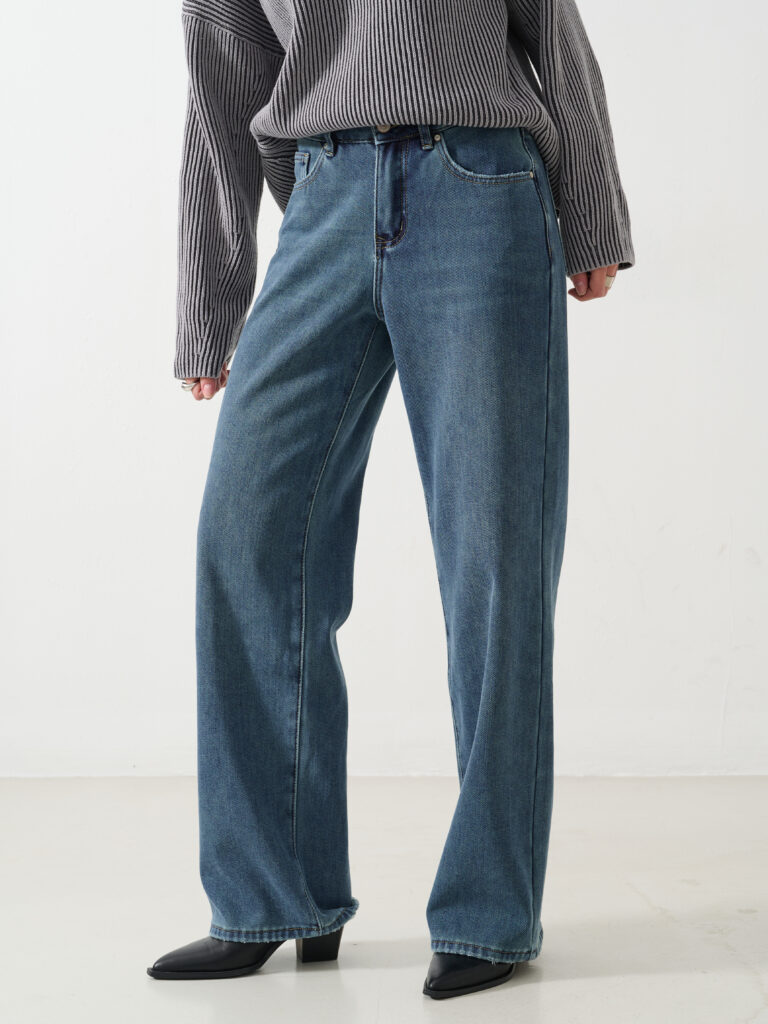 джинсы женские утепленные синие 2