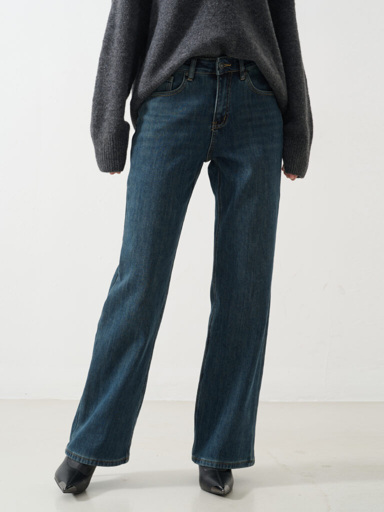 джинсы женские утепленные темно-синие 2