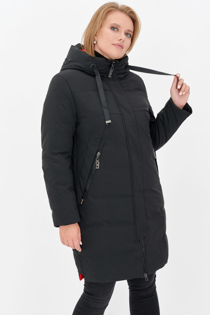 куртка женская утепленная черная 2
