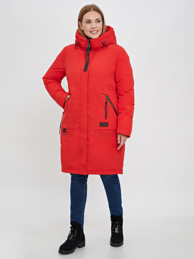 куртка женская утепленная красная 1
