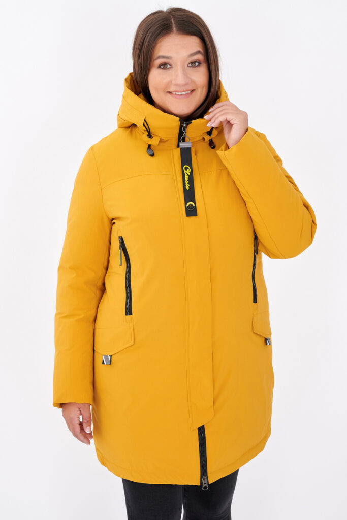 куртка женская утепленная горчица 1