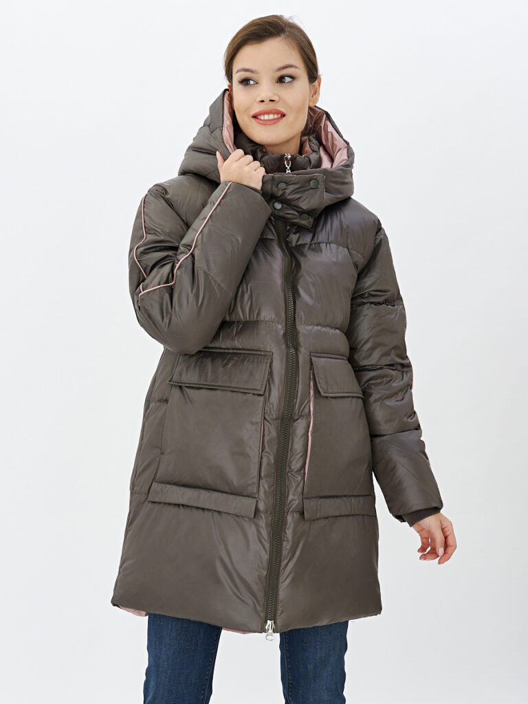 куртка женская утепленная серая 1