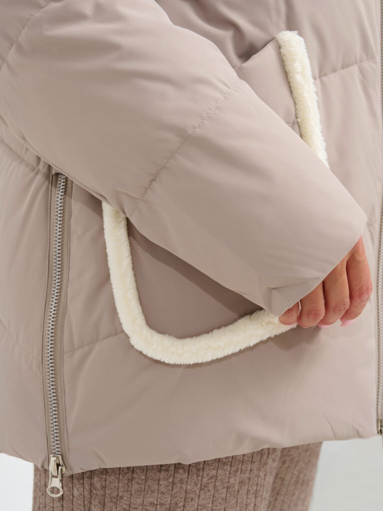 куртка женская утепленная пудровая 9