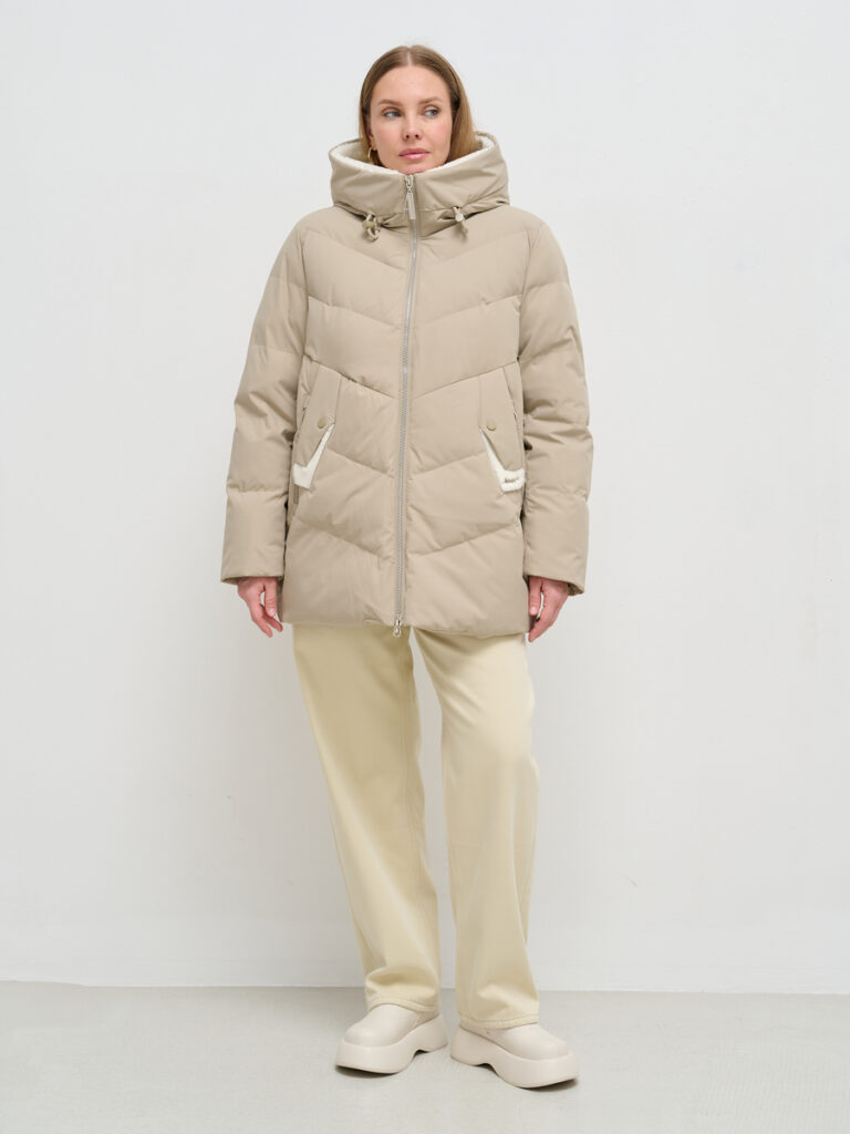 куртка женская утепленная бежевая 6
