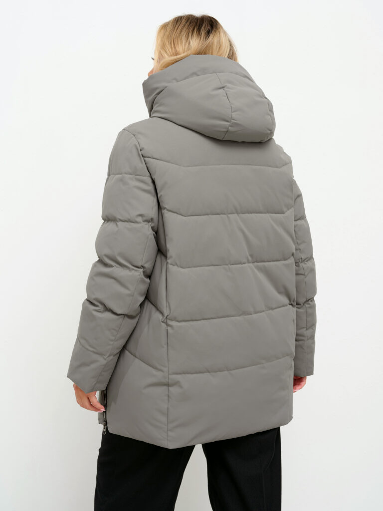 куртка женская утепленная серая 3