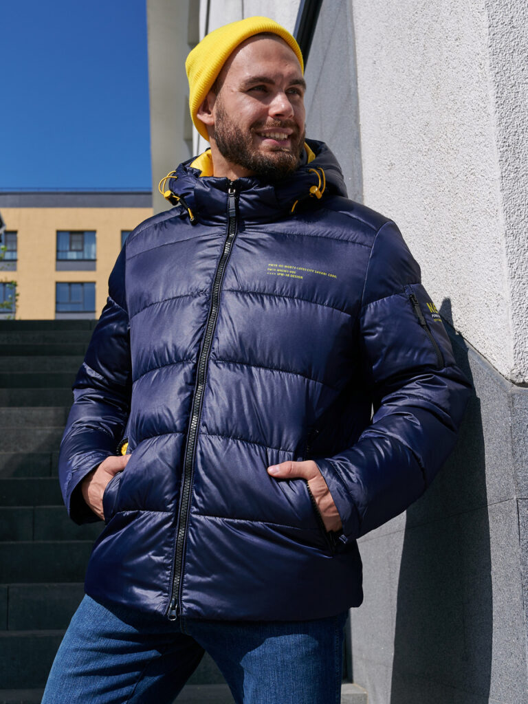 куртка мужская утепленная синяя 1