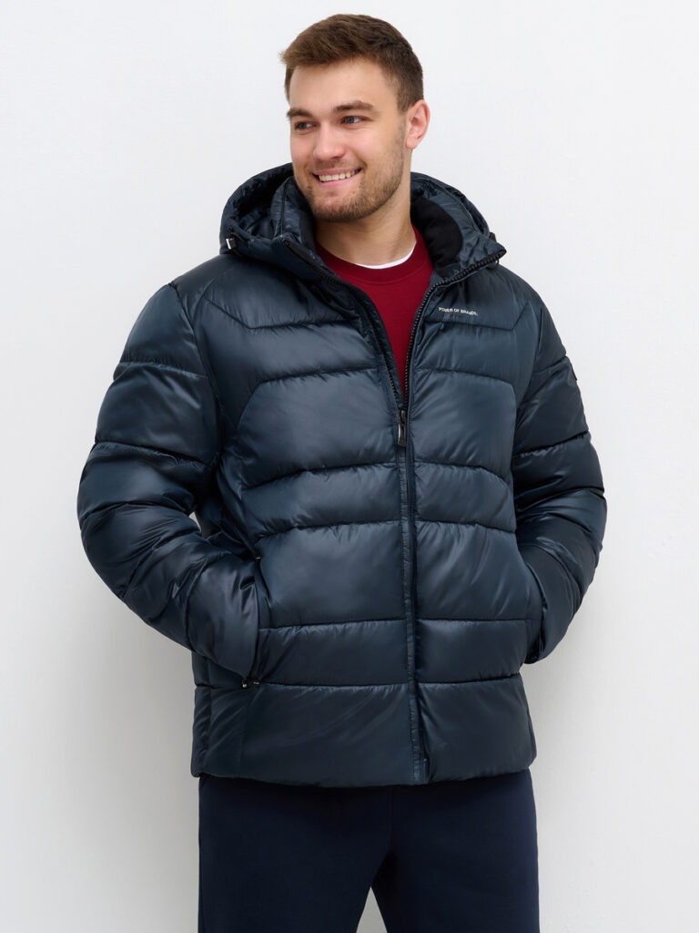 куртка мужская утепленная темно-синяя 1