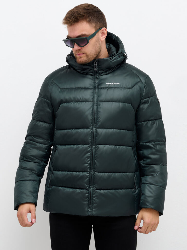 куртка мужская утепленная темно-зеленая 1