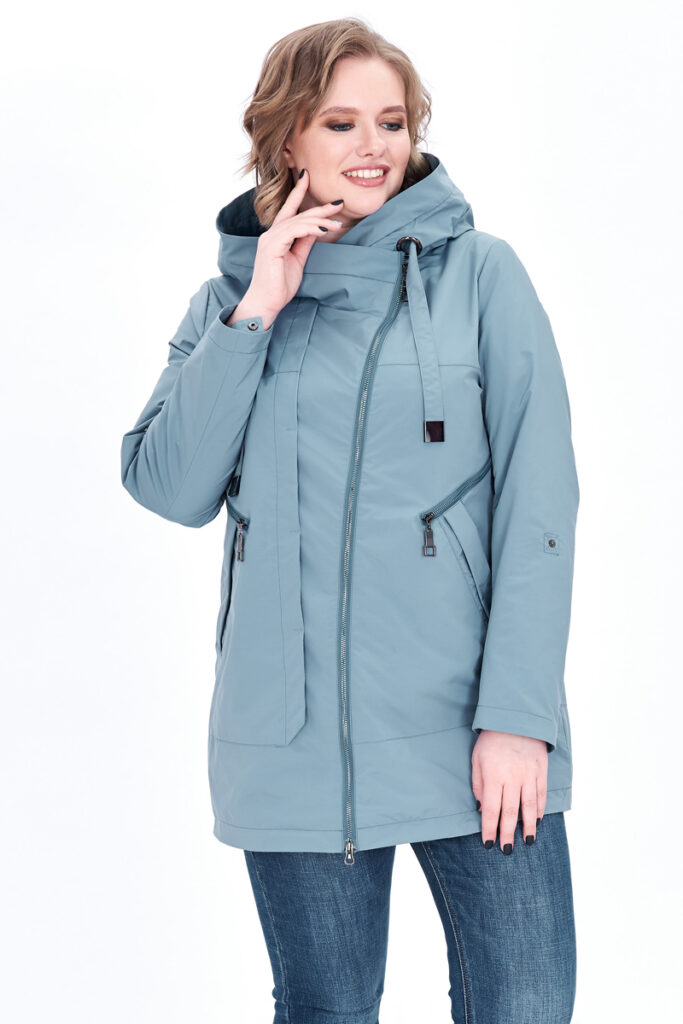 ветровка женская серо-голубой 1
