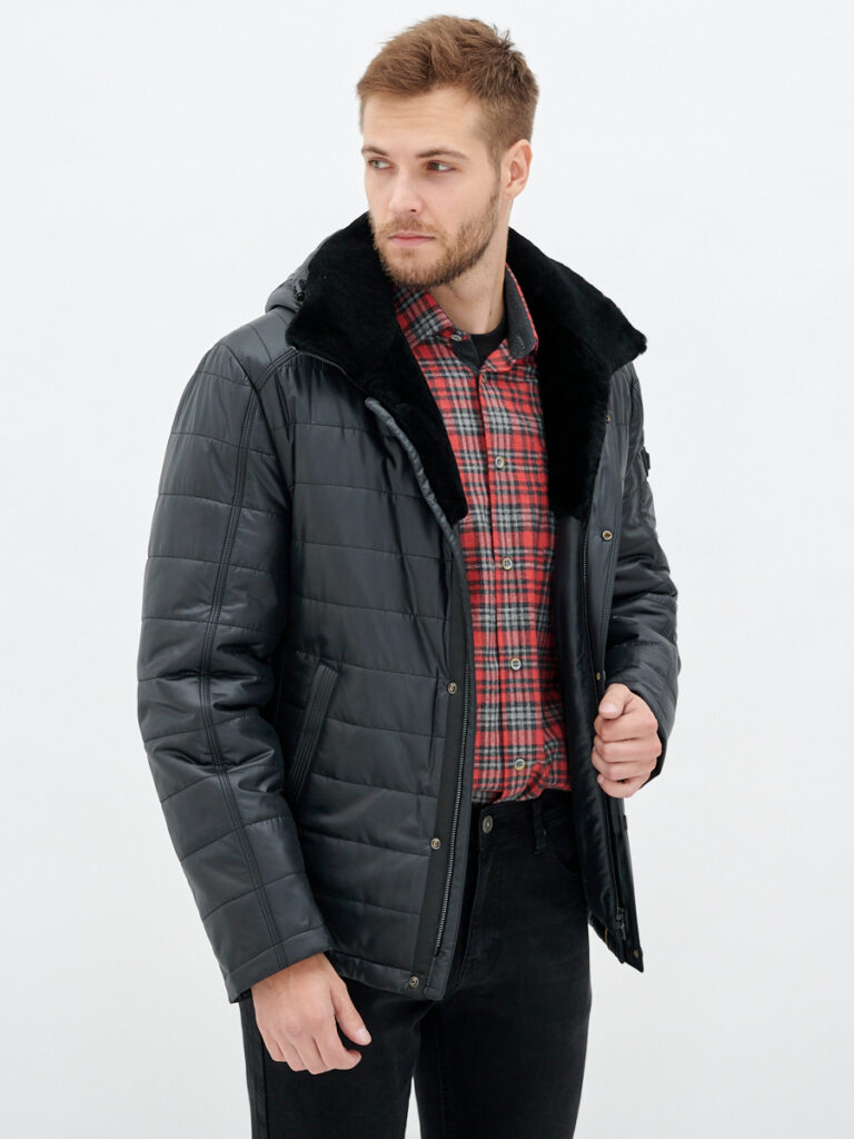 куртка мужская утепленная черная 1