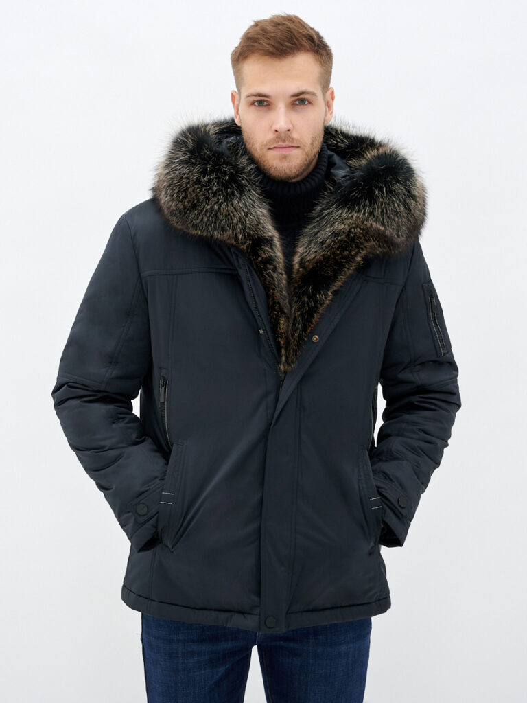 куртка мужская утепленная ое темно-синяя 1