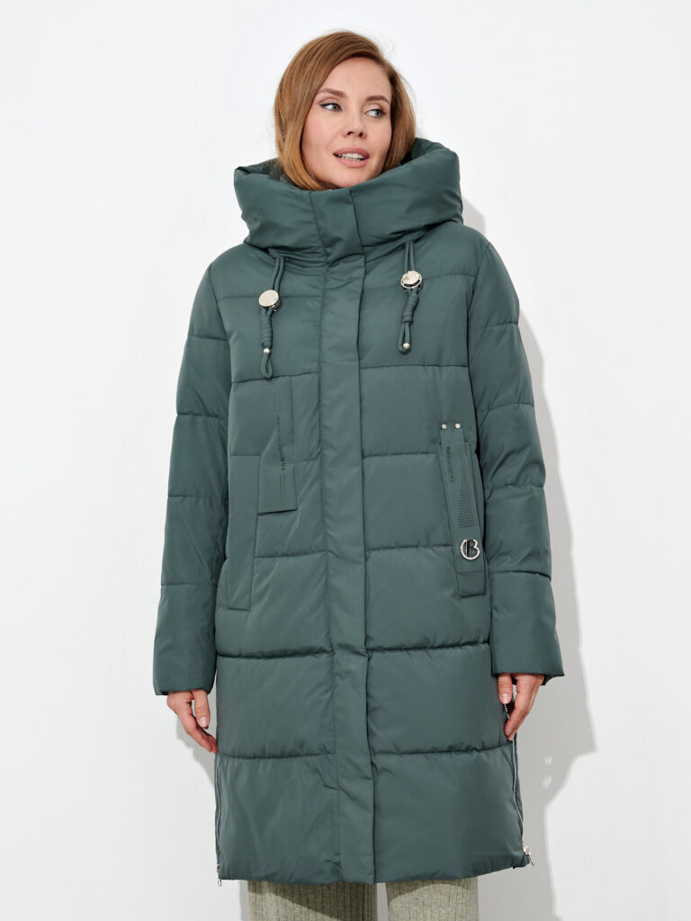 куртка женская утепленная зеленая 1