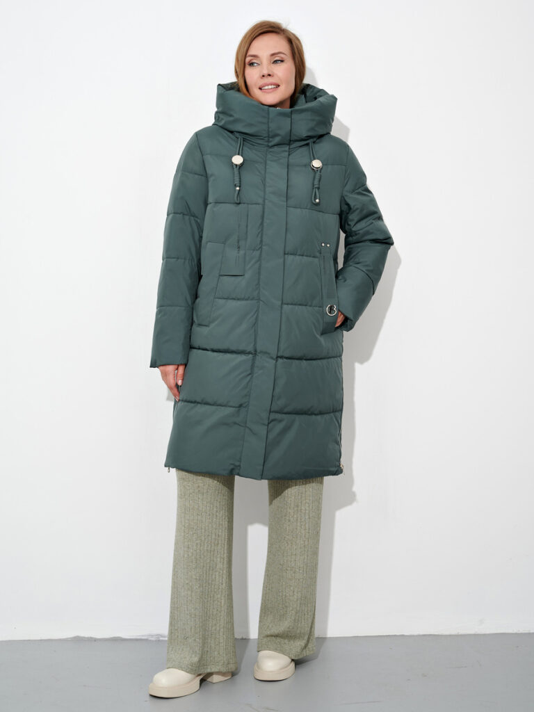 куртка женская утепленная зеленая 2
