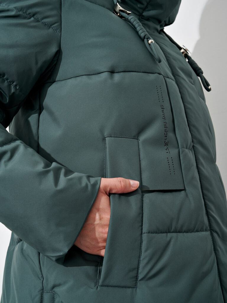 куртка женская утепленная зеленая 5
