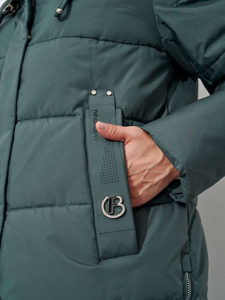 куртка женская утепленная зеленая 7