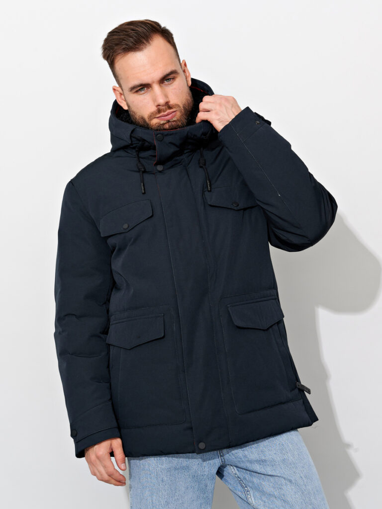 куртка мужская утепленная синяя 1