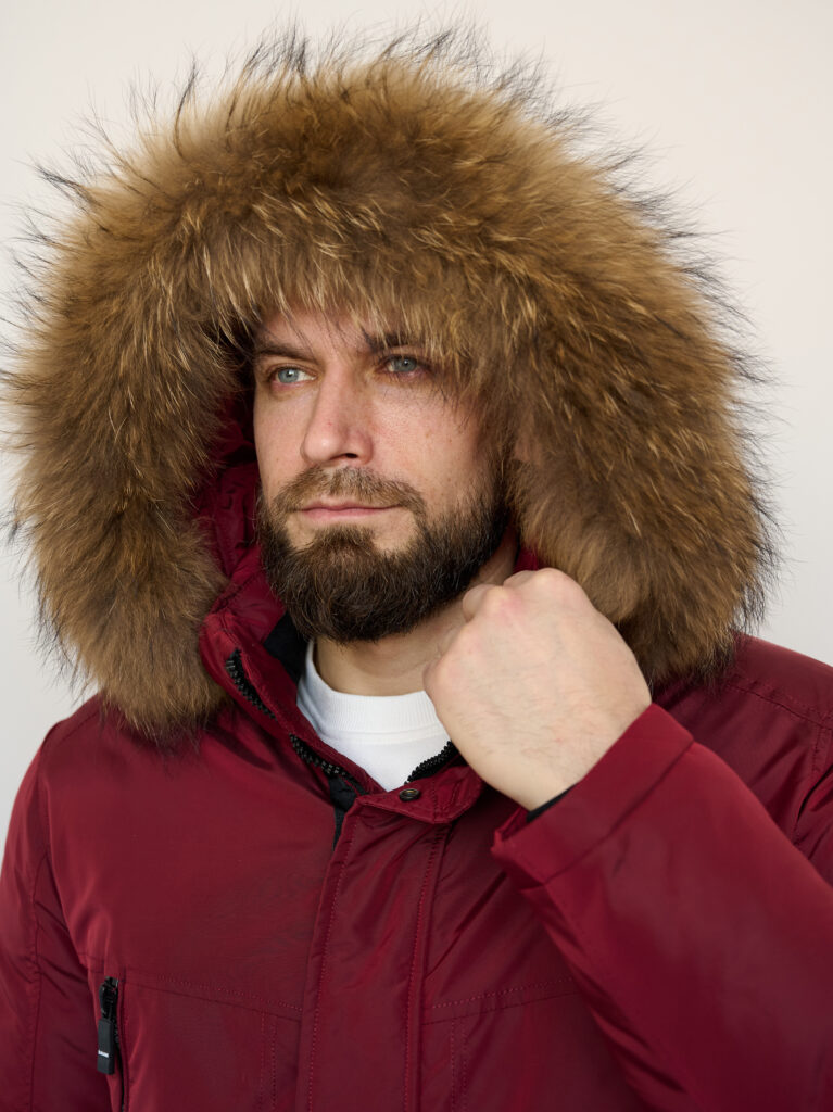 куртка мужская утепленная бордовая 4