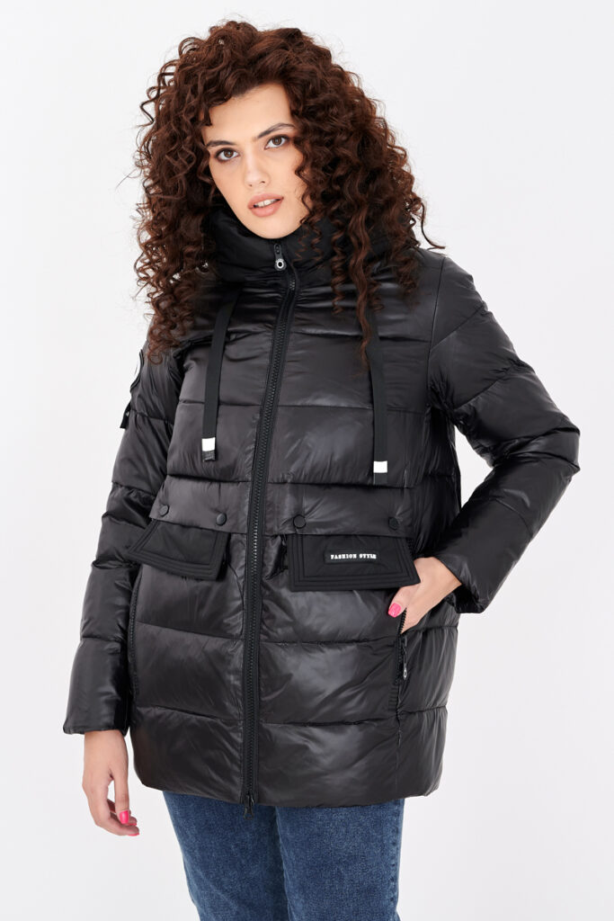 куртка женская утепленная черная 1