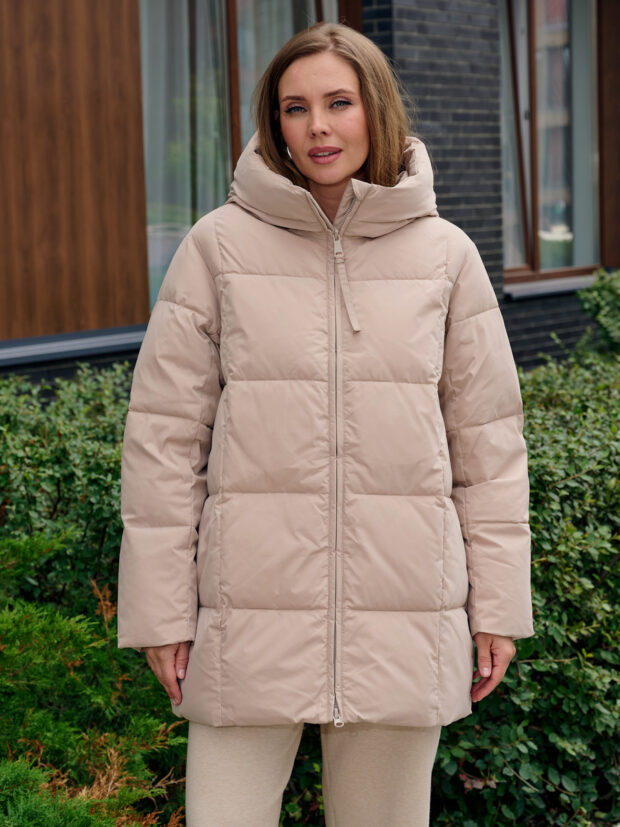 city savani csc lw332 639 Бежевый Куртка женская утепленная