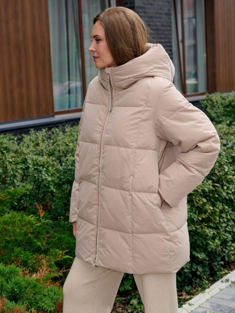 куртка женская утепленная бежевая 4