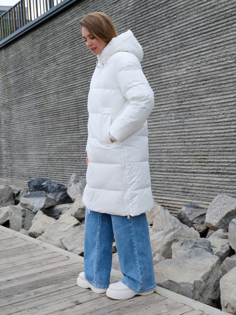 пальто женское утепленное белое 3