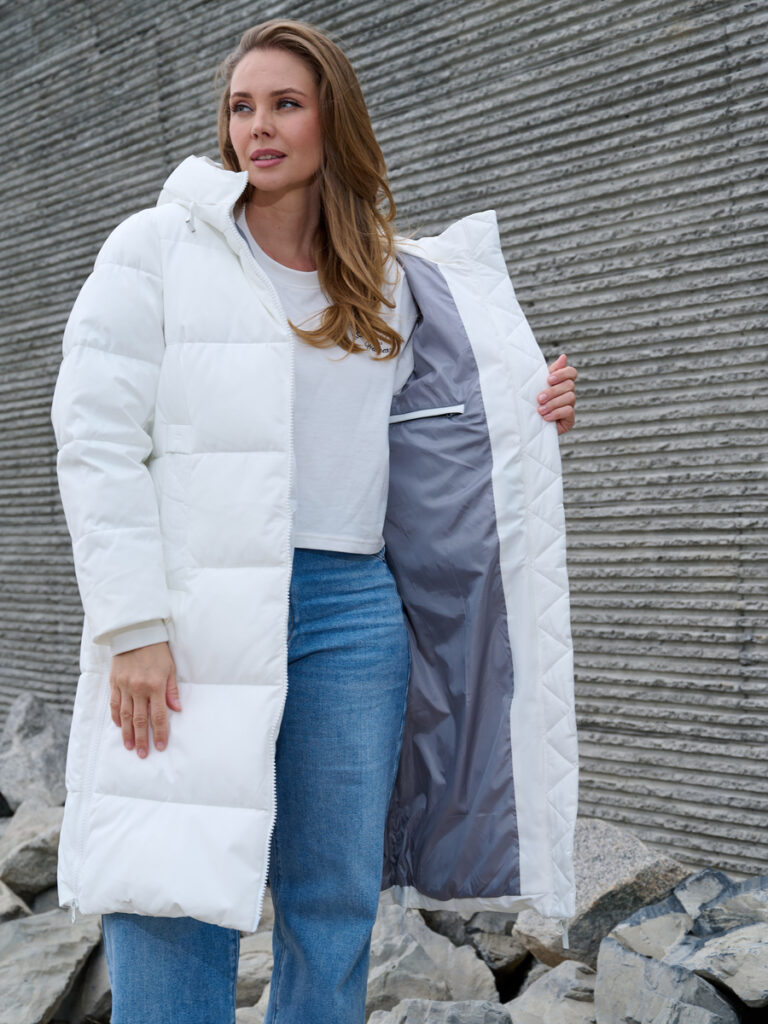 пальто женское утепленное белое 11