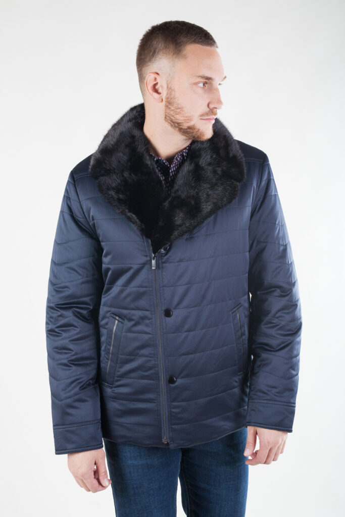 куртка мужская утепленная синяя 1