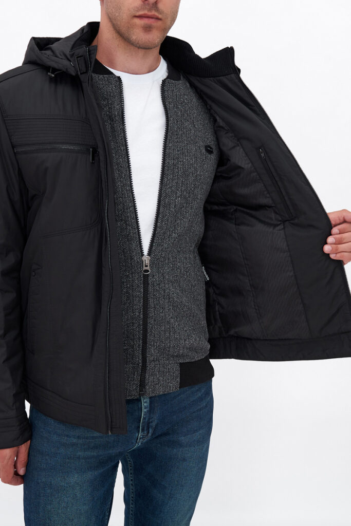 куртка мужская утепленная черная 4