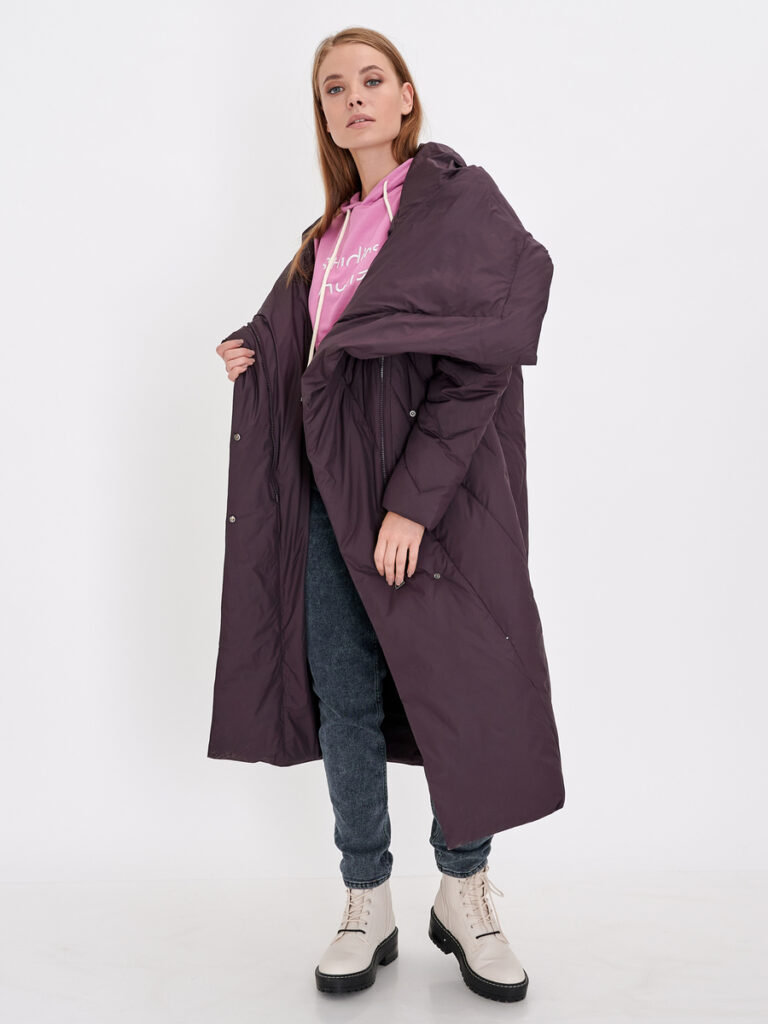 куртка женская утепленная баклажан 2