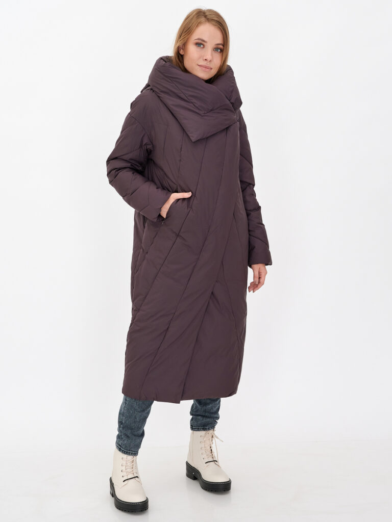 куртка женская утепленная баклажан 1