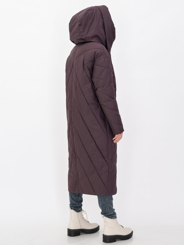 куртка женская утепленная баклажан 4