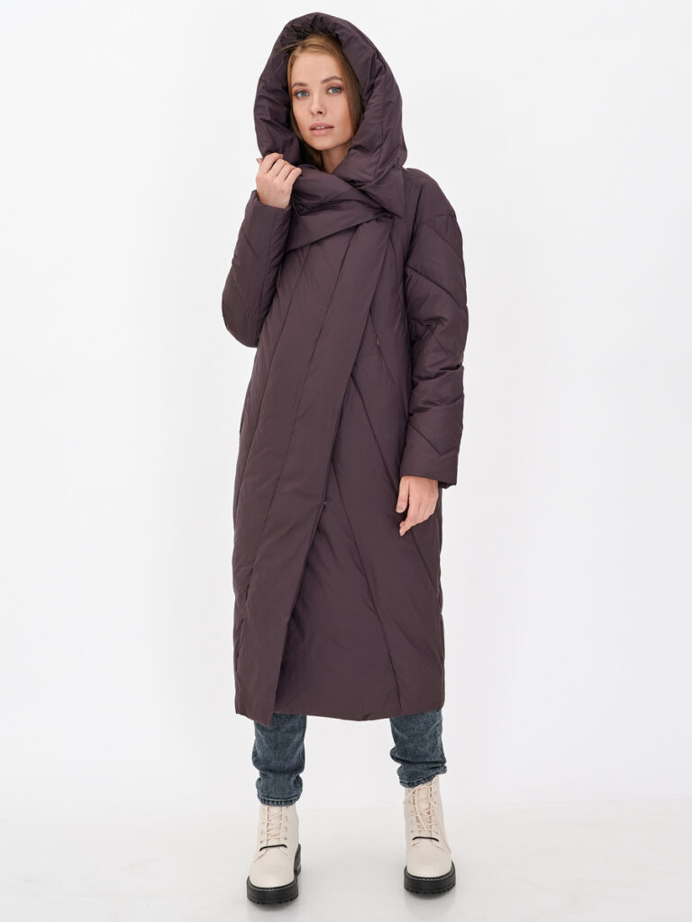 куртка женская утепленная баклажан 5