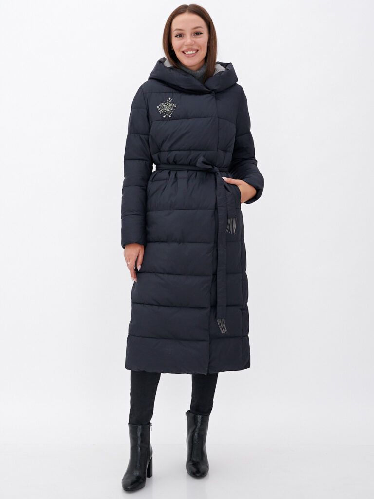 куртка женская утепленная синяя 1