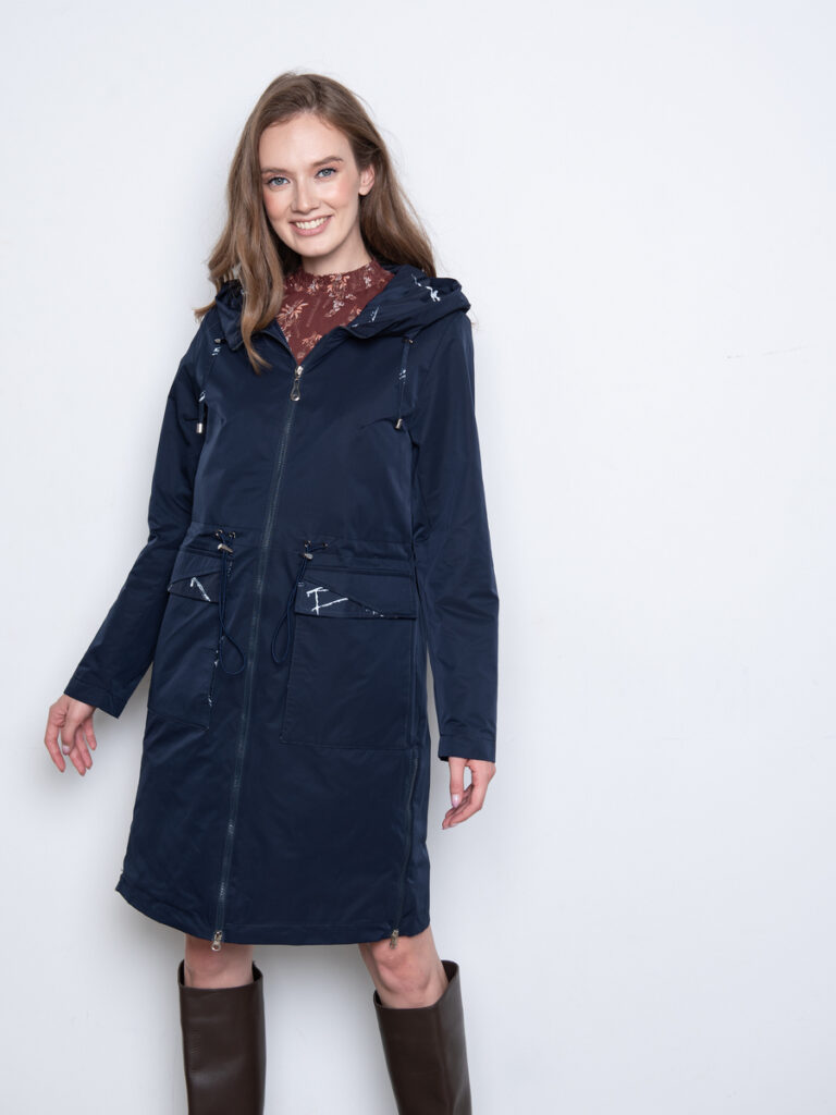 плащ женский темно-синий 1