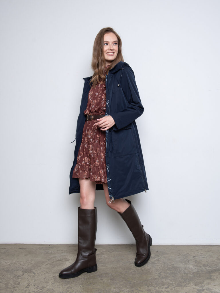 плащ женский темно-синий 3