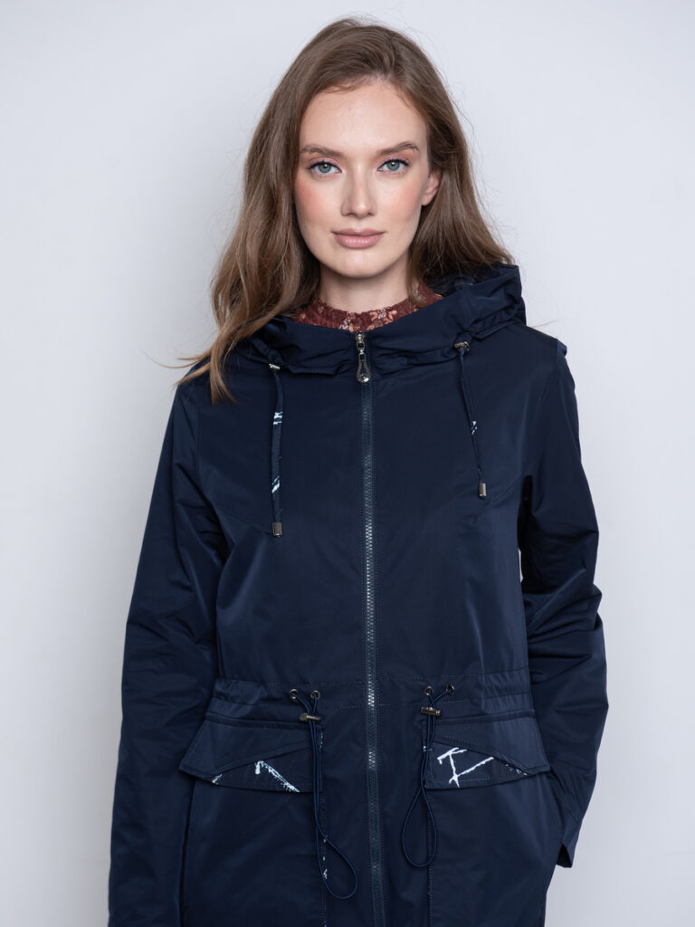 плащ женский темно-синий 5