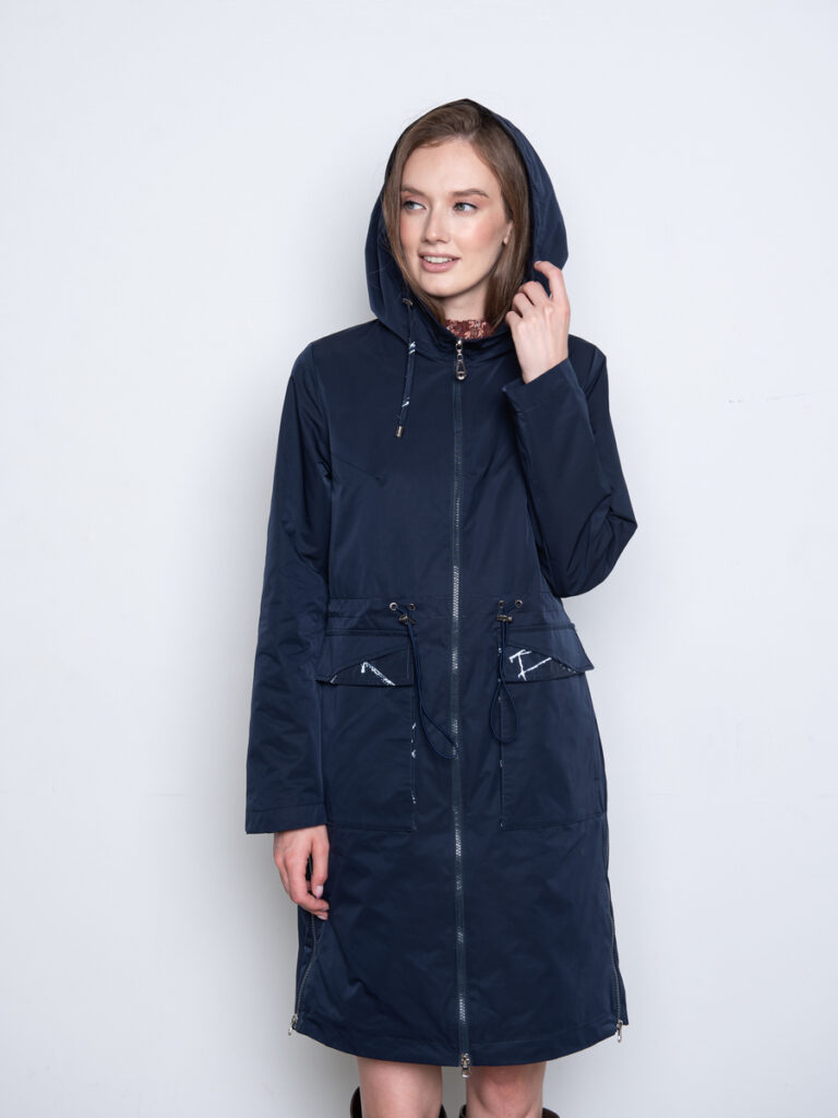 плащ женский темно-синий 6
