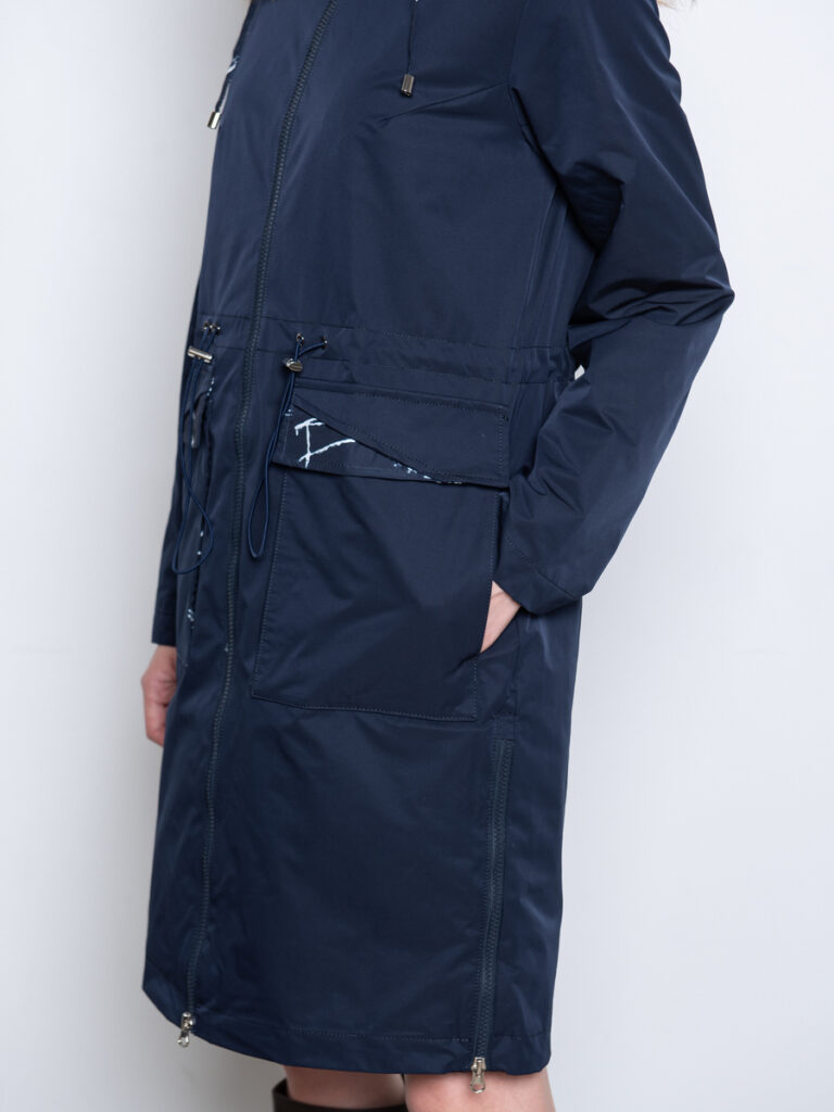 плащ женский темно-синий 7