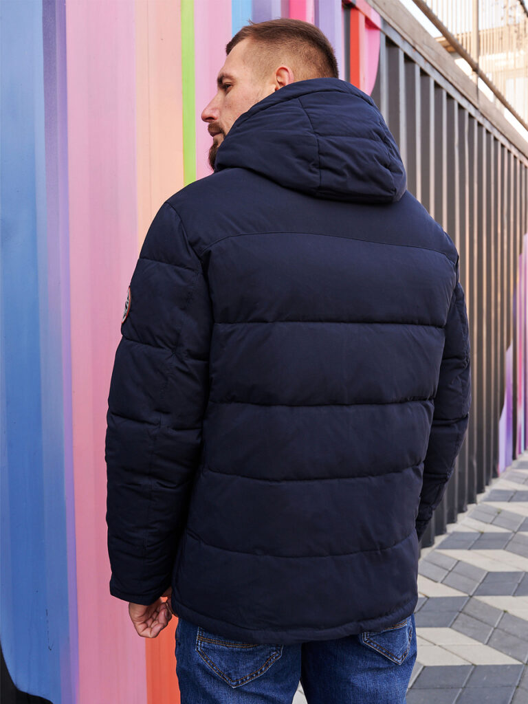 куртка мужская утепленная темно-синяя 3