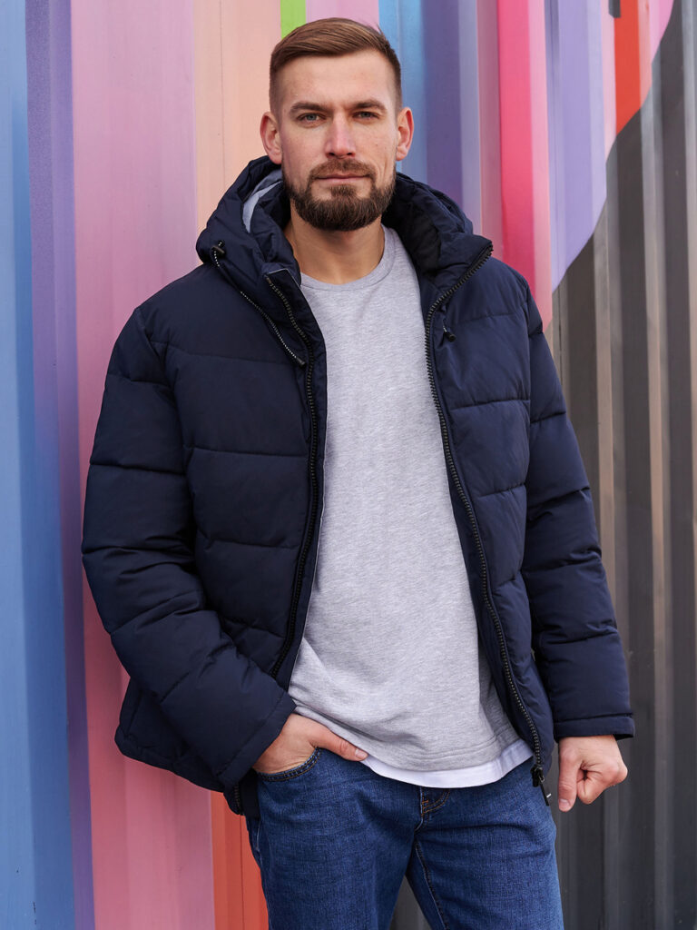 куртка мужская утепленная темно-синяя 4