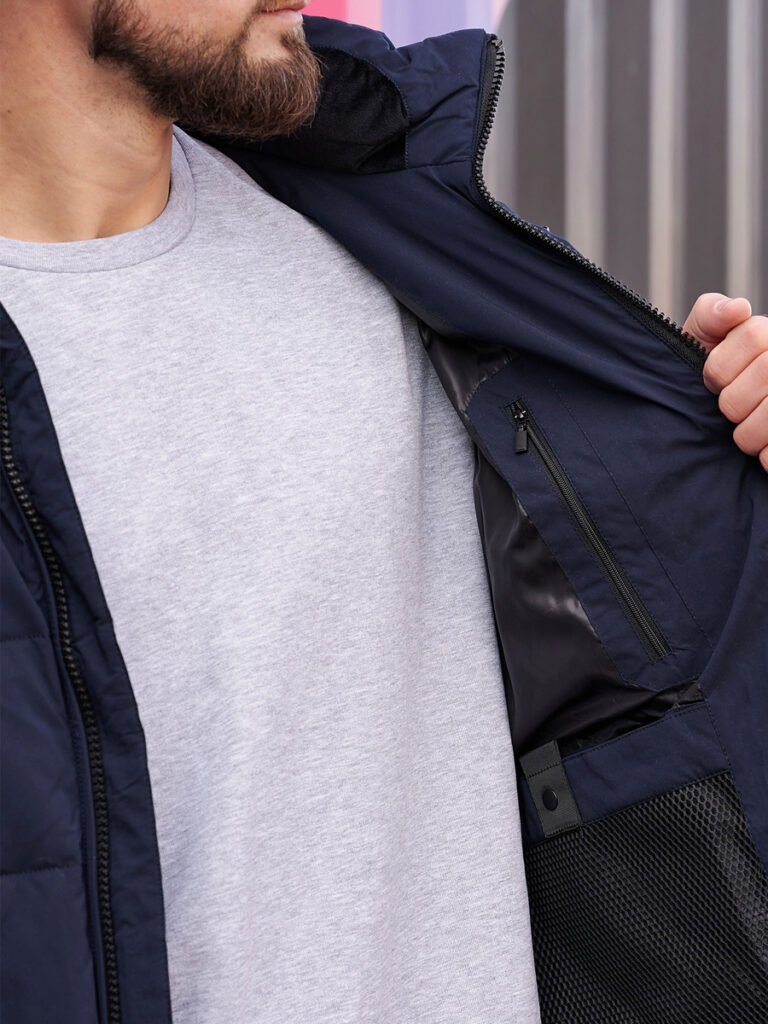 куртка мужская утепленная темно-синяя 7